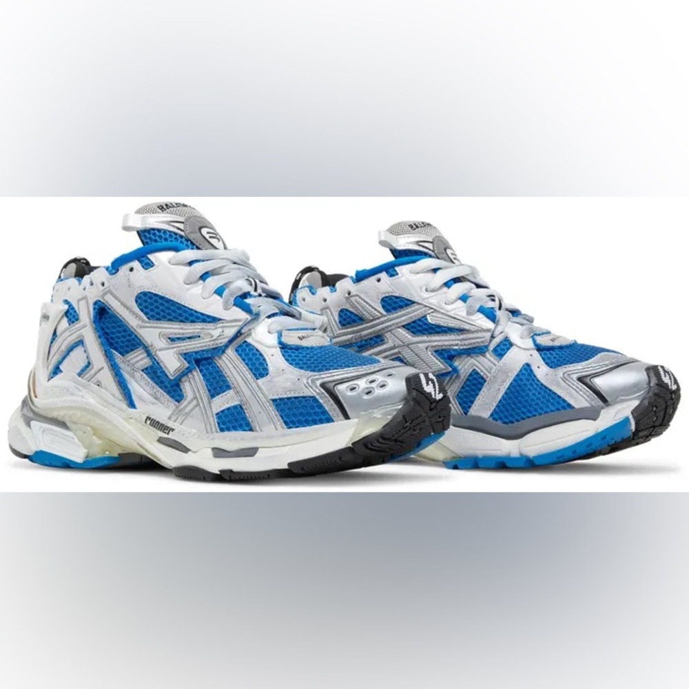 Balenciaga Blue and Silver Runnwr
